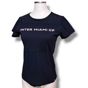 THE WILD COLLECTIVE Inter Miami CF Black Mesh Crew Neck Shirt